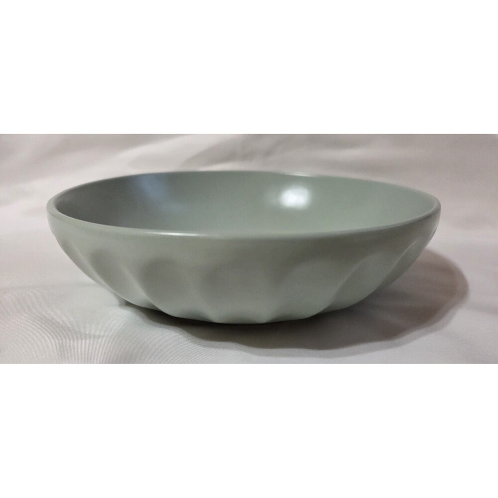Anthropologie Amelie Latte Portuguese Stoneware Green Pasta Bowl